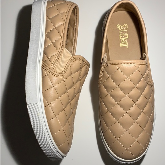 Brash Shoes - Quilted Slip-on Sneakers. Great neutral color.